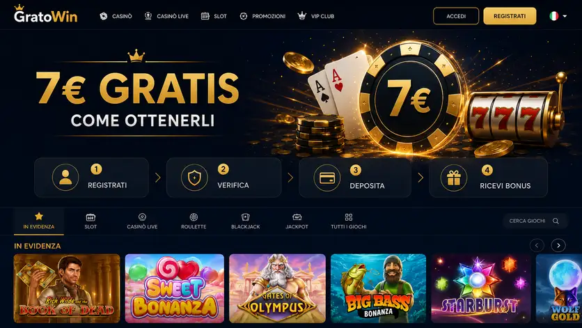Come richiedere il bonus da 7 euro gratis su GratoWin: guida passo per passo
